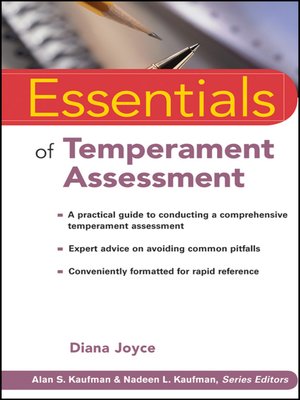 cover image of Essentials of Temperament Assessment